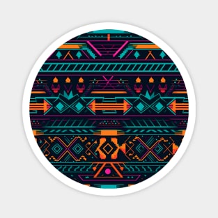 Neon Geometric Pattern Magnet